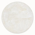 Solid Modern Round Plush Rug – White