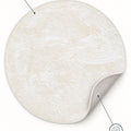 Solid Modern Round Plush Rug – White – features