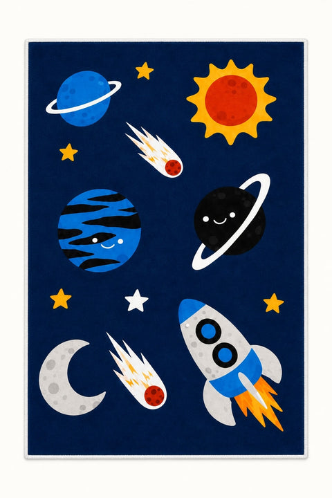 Space Vintage Kids Rug