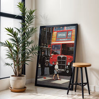 Special 49 Piccadilly Heritage London Bus Wall Poster, Retro City Wall Poster