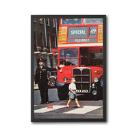 Special 49 Piccadilly Heritage London Bus Wall Poster, Retro City Wall Poster