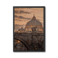 St. Peter's Basilica at Sunset Aesthetic Wall Poster Print
