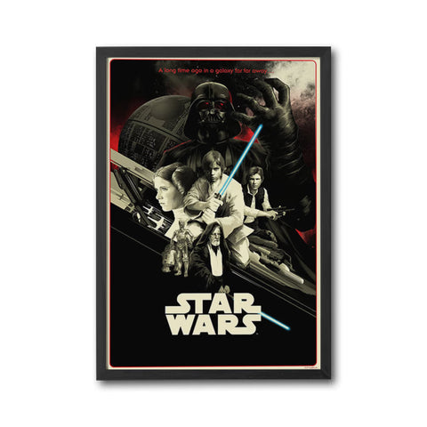 Star Wars 1977 Iconic Film Print - Heritage Movie Artwork - Retro Home Decor - Wall Décor Poster for Collectors and Fans