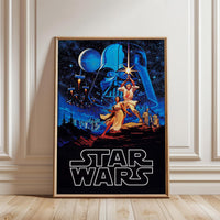 Star Wars 1977 Retro Film Print - Iconic Sci-Fi Movie Art - Home Decor Collectible Wall Print Gift