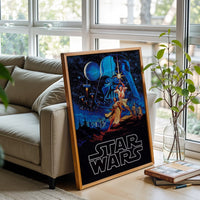 Star Wars 1977 Retro Film Print - Iconic Sci-Fi Movie Art - Home Decor Collectible Wall Print Gift