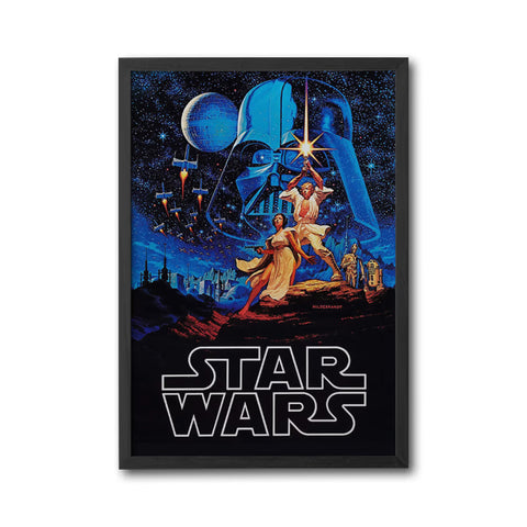 Star Wars 1977 Retro Film Print - Iconic Sci-Fi Movie Art - Home Decor Collectible Wall Print Gift