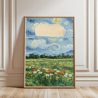 Starry Night Field Aesthetic Wall Print Wall Poster
