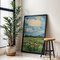 Starry Night Field Aesthetic Wall Print Wall Poster