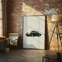 Stoneman Green Nostalgic Car Print – Simple Automotive Wall Print for Car Lovers