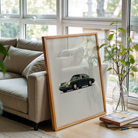 Stoneman Green Nostalgic Car Print – Simple Automotive Wall Print for Car Lovers