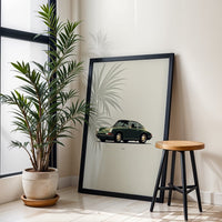 Stoneman Green Nostalgic Car Print – Simple Automotive Wall Print for Car Lovers