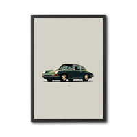 Stoneman Green Nostalgic Car Print – Simple Automotive Wall Print for Car Lovers