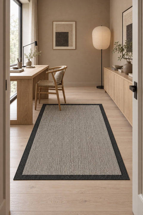 Striped Area Rug in a office