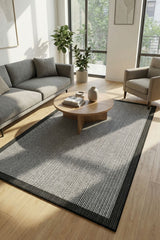 Striped Area Rug in a living room