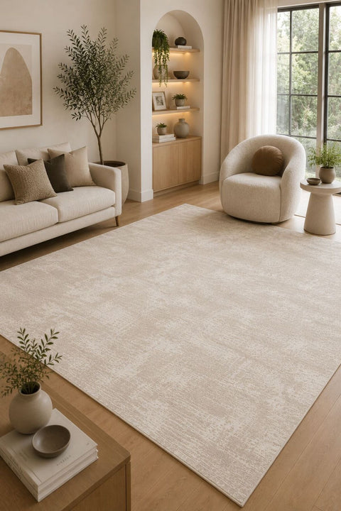 Striped Area Rug in a living room