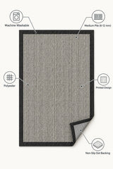 Striped Area Rug – features
