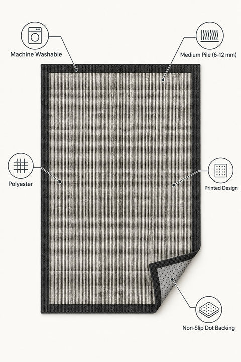 Striped Area Rug – features