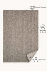 Striped Boho Kilim Area Rug – Gray – features