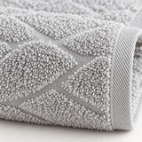 Striped Cotton Bath Towel Set of 4 – Multicolor – texture close-up