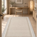 Striped Geometric Area Rug in a office