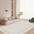 Striped Geometric Area Rug in a living room