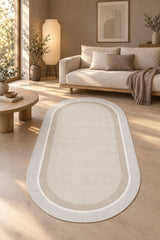 Striped Modern Area Rug in a living room