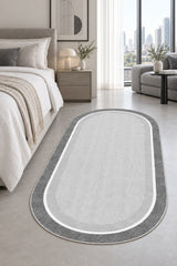 Striped Modern Area Rug in a bedroom
