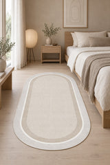Striped Modern Area Rug in a bedroom