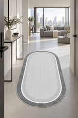 Striped Modern Area Rug in a hallway