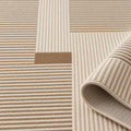 Striped Modern Area Rug – texture close-up