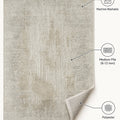 Striped Modern Area Rug – Beige – features