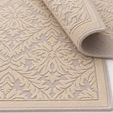 Striped Modern Area Rug – Cream – texture close-up