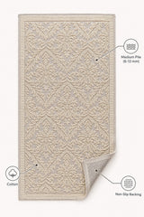 Striped Modern Area Rug – Cream – features