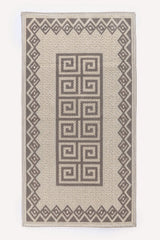 Striped Modern Area Rug – Dark Brown