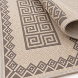 Striped Modern Area Rug – Dark Brown – texture close-up