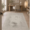 Striped Modern Area Rug – Gray in a office