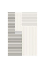 Striped Modern Area Rug – Gray