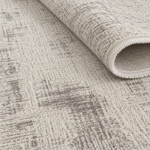 Striped Modern Area Rug – Gray – texture close-up