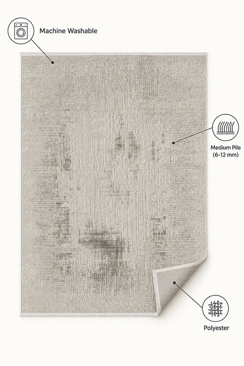 Striped Modern Area Rug – Gray – features