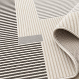 Striped Modern Area Rug – Gray – texture close-up