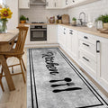 Striped Modern Kitchen Rug in a kitchen
