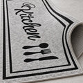 Striped Modern Kitchen Rug – texture close-up