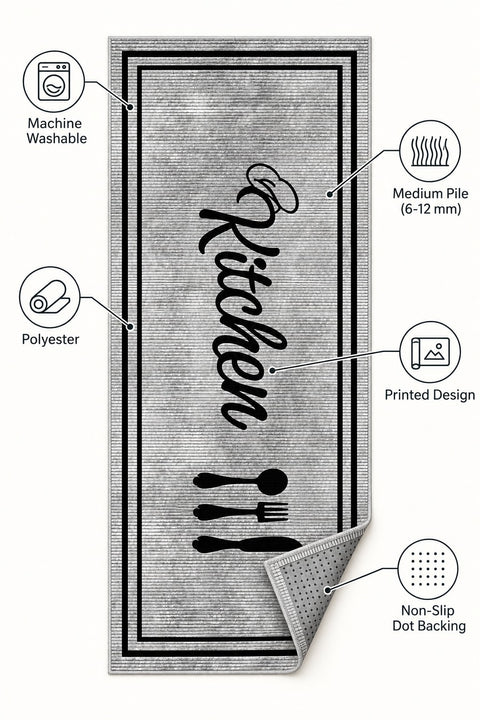 Striped Modern Kitchen Rug – features