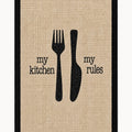 Striped Modern Kitchen Rug – Black