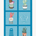 Striped Modern Kitchen Rug – Blue