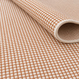 Striped Modern Kitchen Rug – Cream – texture close-up