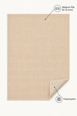 Striped Modern Kitchen Rug – Cream – features