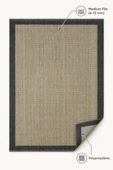 Striped Modern Kitchen Rug – Dark Gray – features