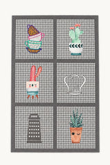 Striped Modern Kitchen Rug – Gray