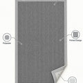 Striped Modern Kitchen Rug – Gray – features